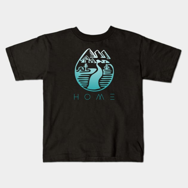 Home - Winter Kids T-Shirt by tyleraldridgedesign